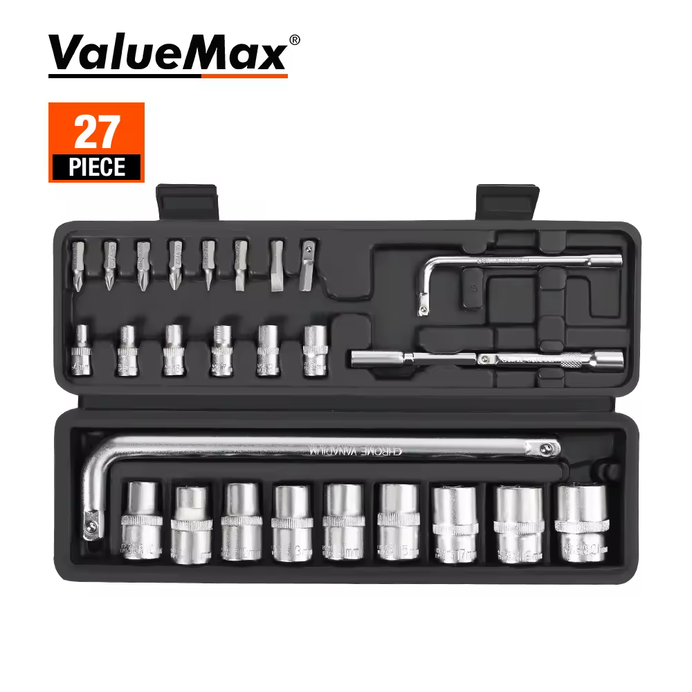 Valuemax 27 מחשבים מכונת תיקון כלי סט ערכות כלי מכני ערכות מברקים ratchet spanner ברגים שקעים שקעים