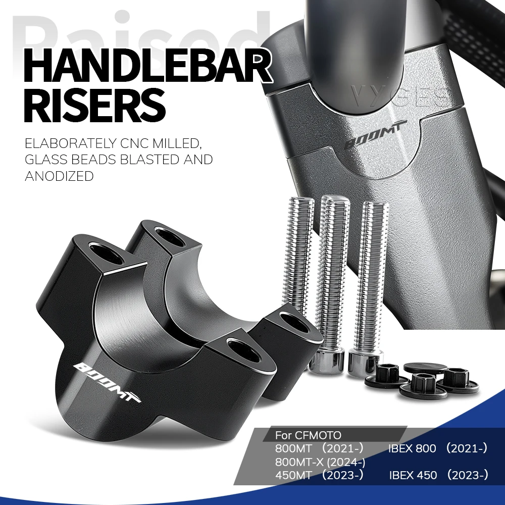Para cfmoto 450mt 800mt 800mtx ipex 800 450 2021-acessórios da motocicleta guiador riser arrastar alça barra braçadeira estender adaptador
