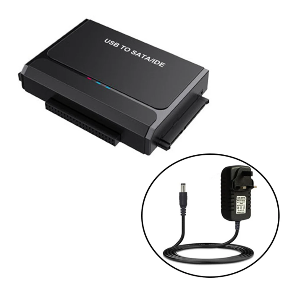 USB 3.0 Hard Drive Converter Fast IDE & SA TA Extender Adapter With Power Supply USB To For-SATA Adapter For Laptop Computer