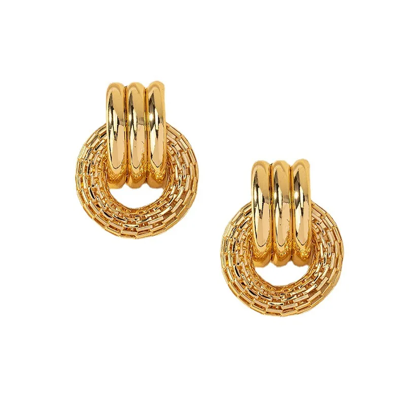 Exaggerated Retro Geometric Circle Earrings for Women Party Gift Holiday Party Fashion Jewelry 2024 AE134