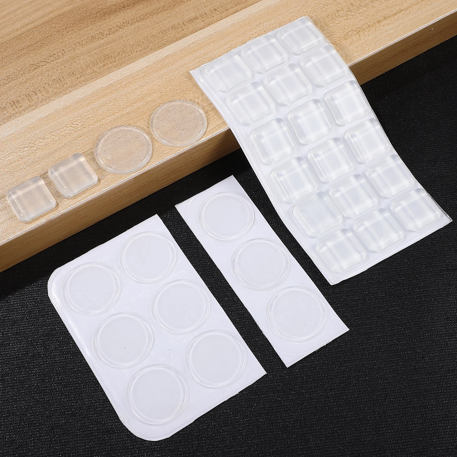 

54Pcs Clear Silicone Door Bumpers Cabinet Bumpers Adhesive Pads Anti-Impact Noise Reduction Furniture Protectors