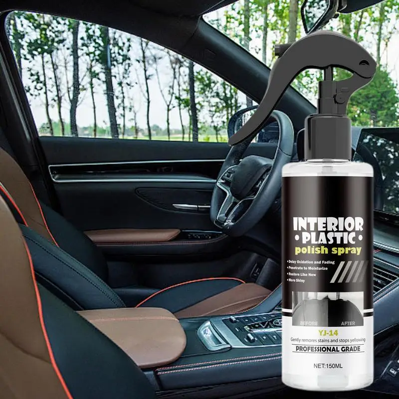 Interior Detailer For Car 150ml Car Interior Update Repair Spray Safe Effective Renovated Coating Retreading Agent With Sponge