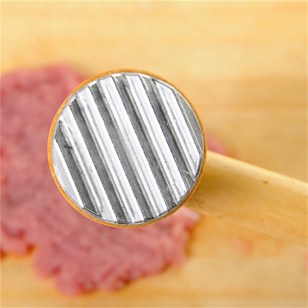 Meat Tenderizer Hammer With Wooden Handle Heavy Sturdy Meat Mallet Dual-side Meat Mallet For Kitchen Meat Pounder Hammer