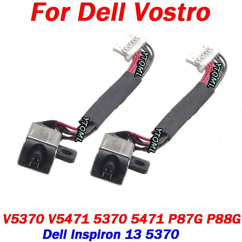 20-100Pcs DC Power Jack with cable For Dell Inspiron 13 5370 Vostro V5370 V5471 5370 5471 P87G P88G laptop DC-IN Flex Cable