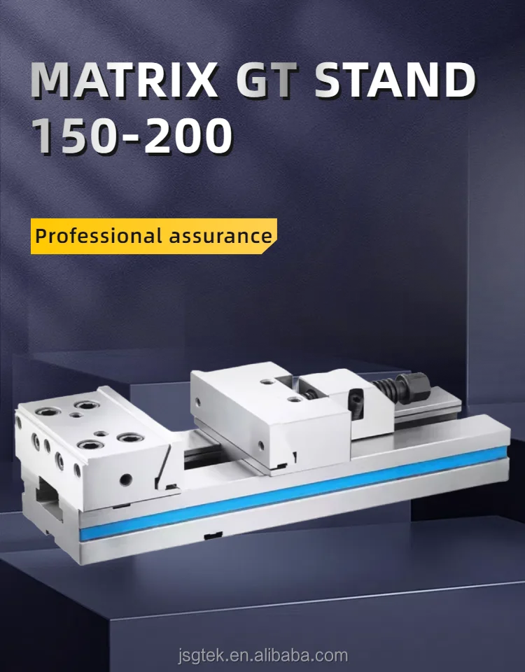 0.01mm Precision CNC Machine Vise, 200mm Jaw Range, Quick Release Modular Design for Machining Center