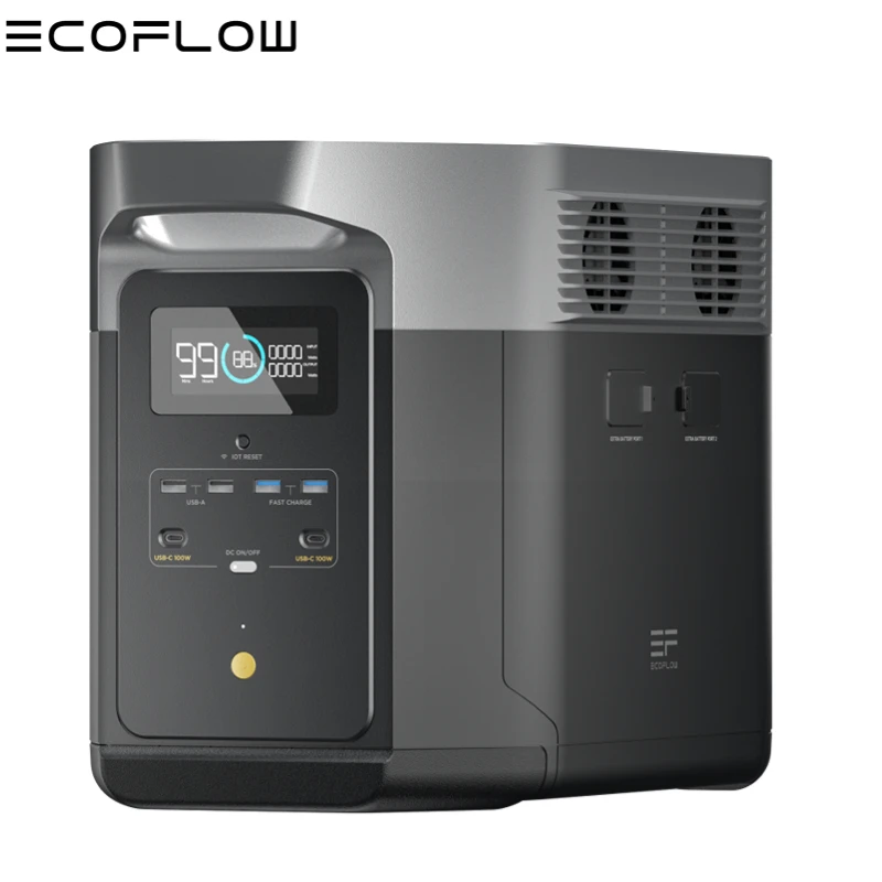 ECO FLOW DELTA 2 Portable Power Station LiFePO4 1024Wh 1800W ECO flow Solar Power Station Solar Generator