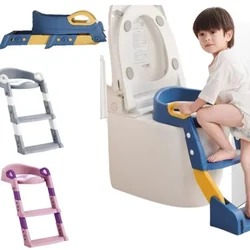 Stepped Children's Toilet Foldable Storage Foot Stool Multi-functional Toilet Boy Girl Baby Toilet Training Kids WC with Ladder