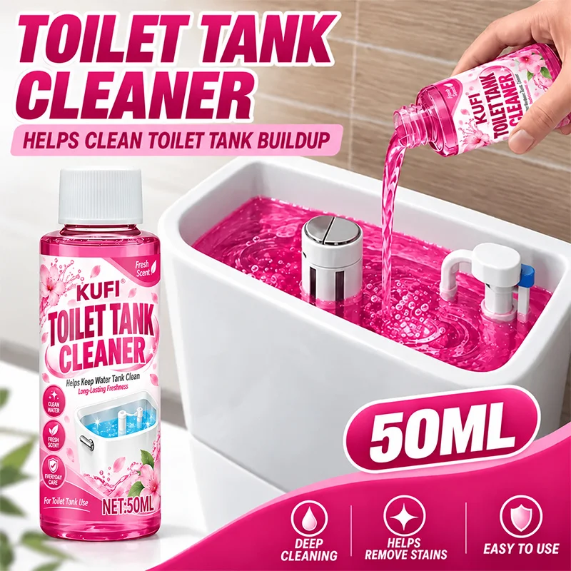 Long-Lasting Pink Toilet Tank Cleaner, Drop-In Auto Clean, Reduces Stains Odor, Easy Bathroom Bowl Maintenance Care