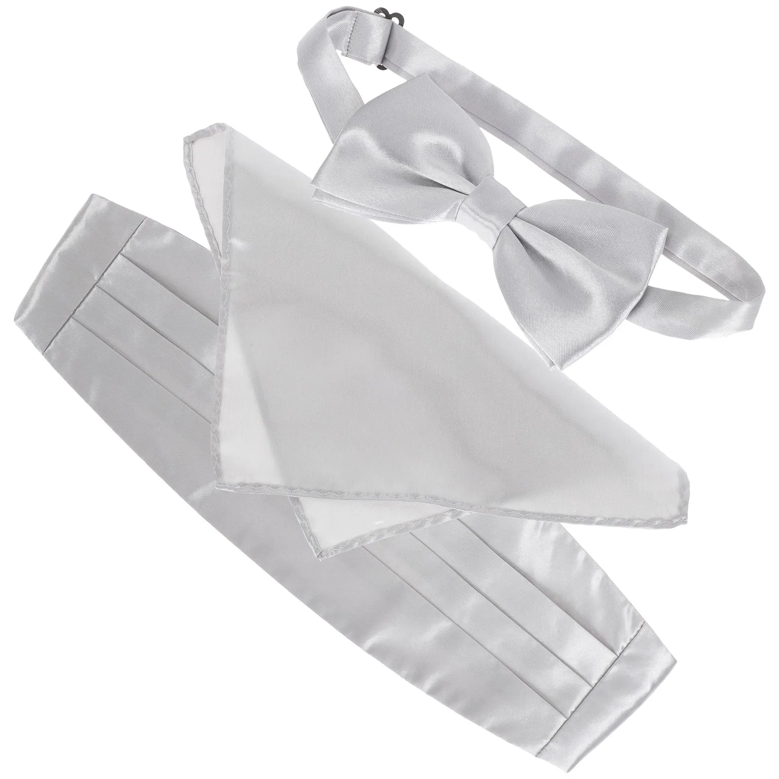 

Mens Bow Ties Pocket Squares Cummerbund Set Formal Suits Wedding Groomsmen Bridegroom Adjustable H kerchiefs Elegant Accessories