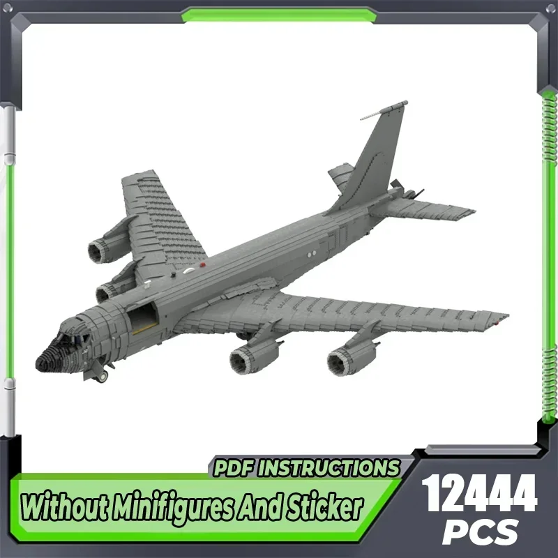 Moc klocki seria wojskowa WW2 KC-135R Stratotanker Model samolotu technologia cegły DIY montaż samolot zabawki dla dziecka