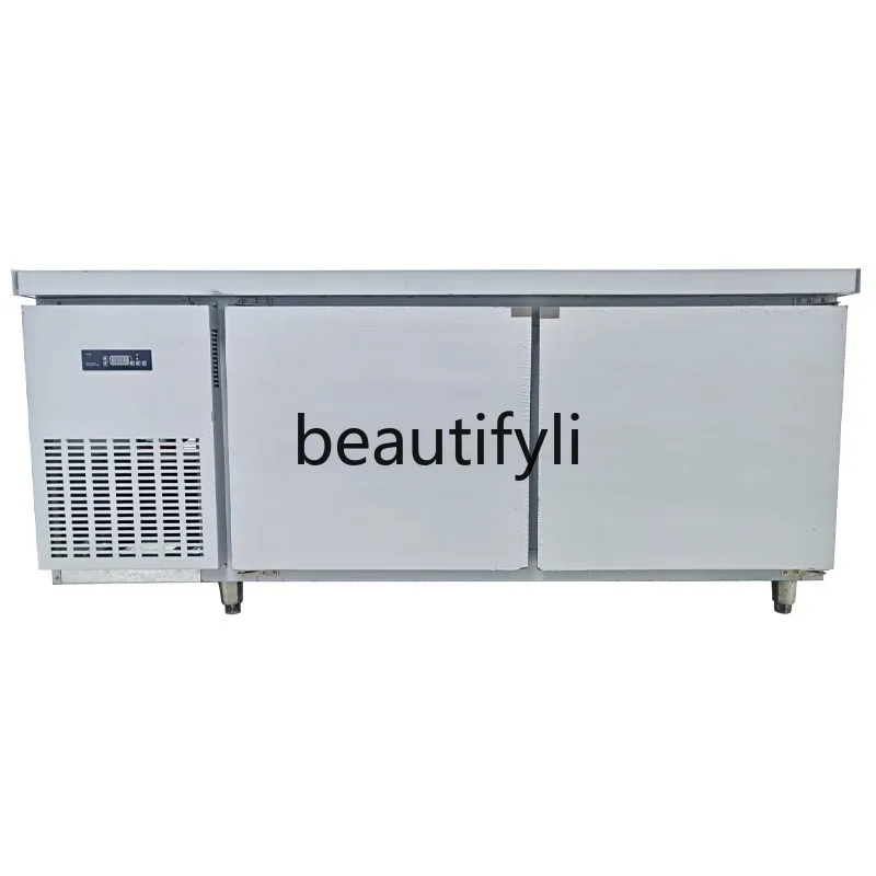 

Commercial Refrigerated Fresh-keeping Cabinet Operation Table Horizontal Workbench Freezer Refrigerated Cabinet
