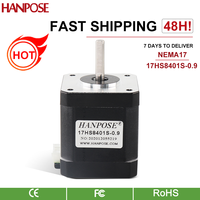 HANPOSE 1pcs 4-lead Nema17 Stepper Motor 42 motor 42BYGH 1.7A  17HS8401S 0.9 degree For beauty medical machine