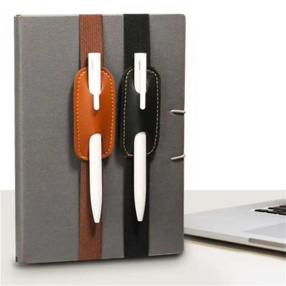 10ชิ้นเคสใส่ปากกาปรับได้, สายรัดยืดหยุ่นได้เคสปากกาสำหรับสมุดโน้ตกระเป๋าดินสอหน้าจอสัมผัสปากกาปิดผมขาว