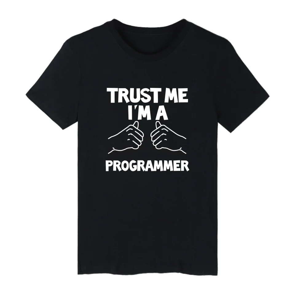 Trust Me I'm A Programmer Programming Language C C++ Java PHP Logo Print Short Sleeve tShirt T Shirt Cotton Programmer Tee Shirt