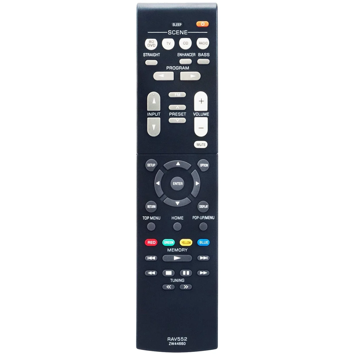 

RAV552 Replace Remote Control for Yamaha AV Receiver RX-V379 RX-V479 RX-V579 RX-V381 RX-V383 RX-V385 HTR-3068 TSR-5790BL