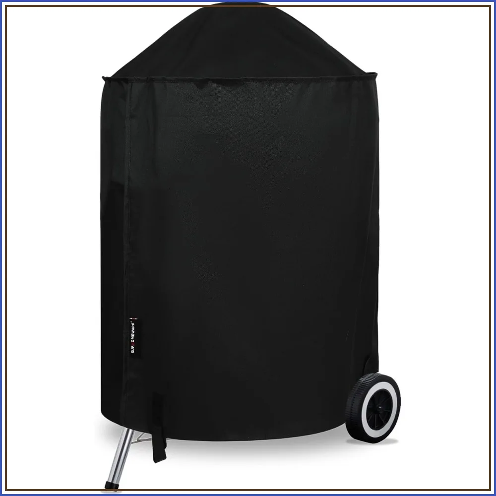 22 Inch Heavy Duty Waterproof BBQ Grill Cover for Weber Kettle Charcoal, Fade Resistant