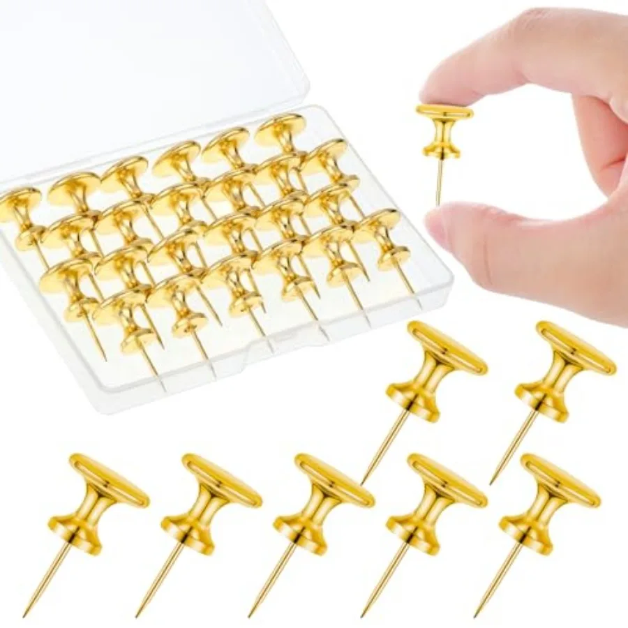 

30 Count Jumbo Metal Push Pins 1.14 Inch Giant Thumb Tacks for Wall Hangings 20 Lbs Poster Pins for Cork Board Bulletin Maps Of