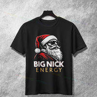 Funny Big Nick Energy Christmas Gym Graphic T-shirt Humor Style Casual Tee 100% Cotton Short Sleeve Round Neck Tshirt Streetwear