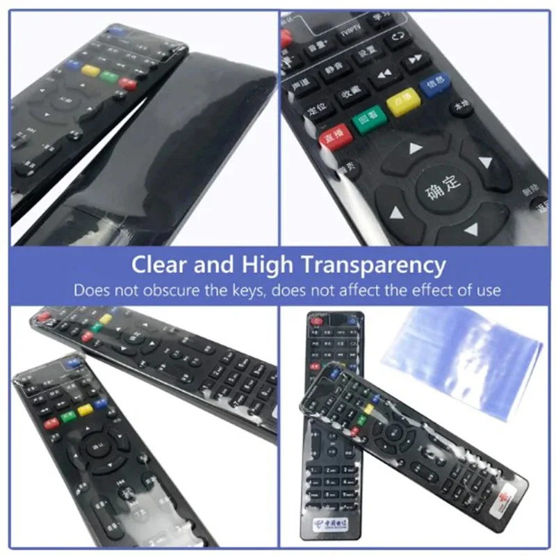 10/20/30PCS Transparent Shrink Film Bag Anti-dust Protective Case Cover For TV Air Conditioner Remote Control Shrink Plastic