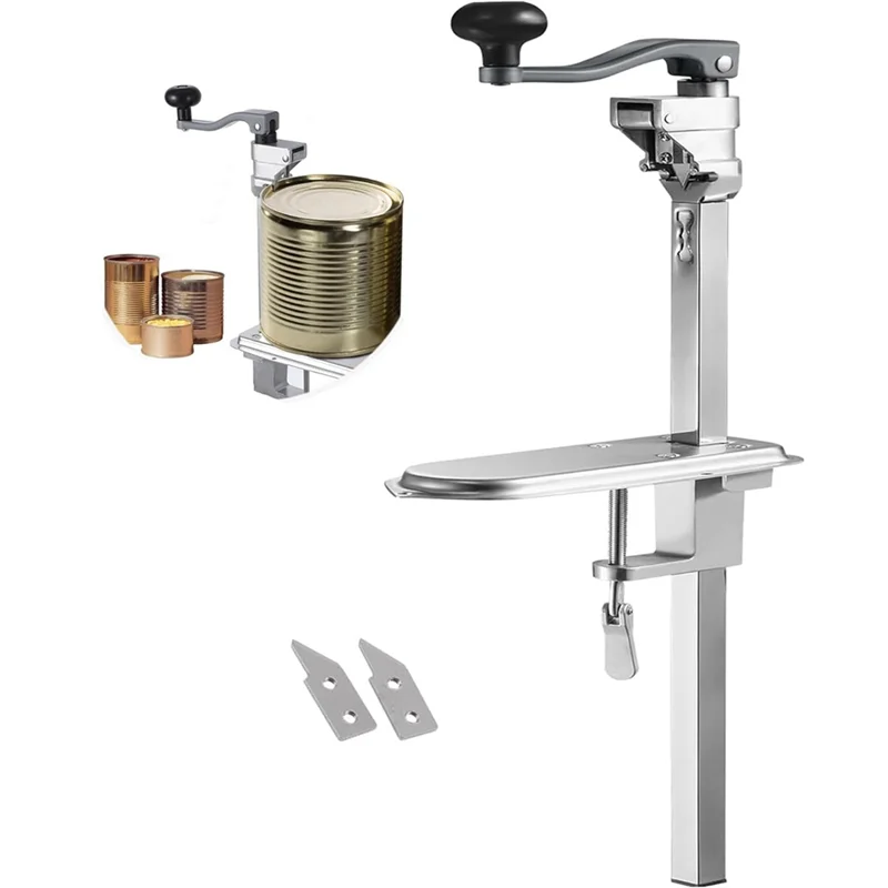

ABGR-Commercial Can Opener Heavy Duty With Replaceable Blade For Large Cans Up To 17.9" ,
