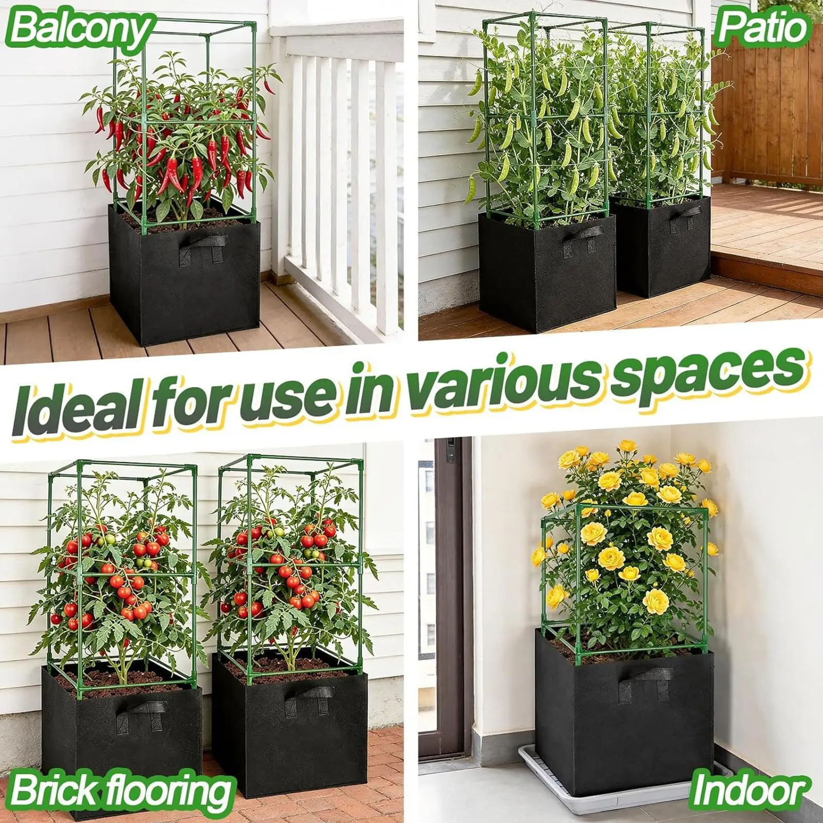

Tomato Support Cage Rust Proof Tall Climbing Trellis Tomato Trellis For Raised Bed For Cucumber Peppers Eggplants Vegetables