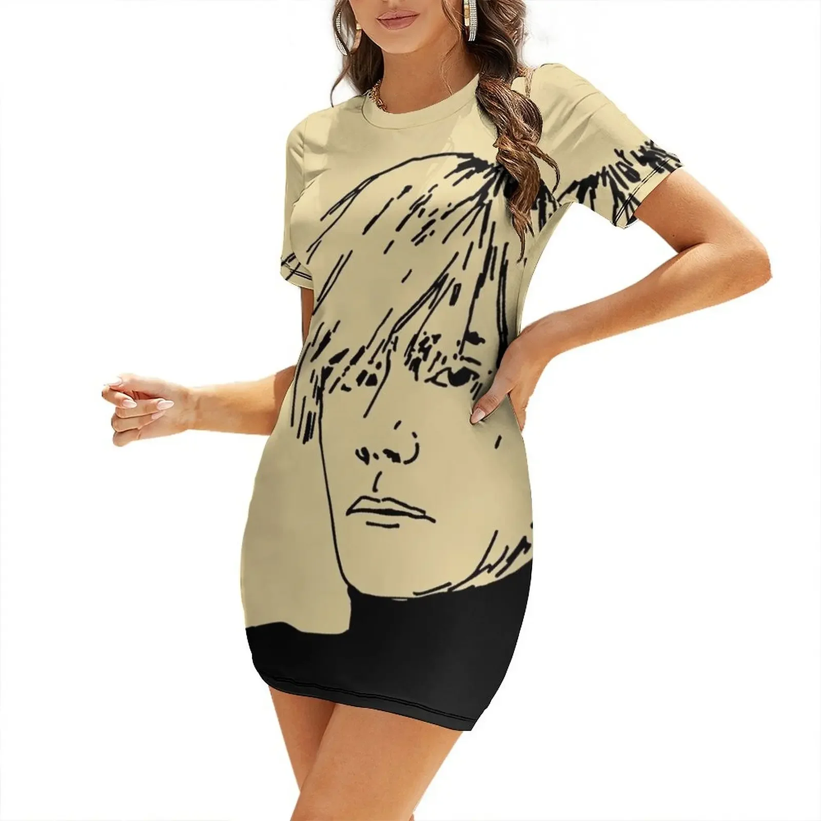 

Andy Warhol Short-Sleeved Dress dresses korean style summer women's suit women's clothing trend 2026 luxury woman evening dress