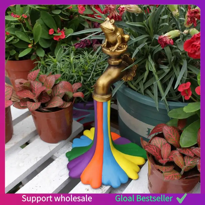 

A38M струящаяся радужная статуя из смолы, украшение для сцены, украшение для комнаты, украшение для сада, уличное украшение, украшения