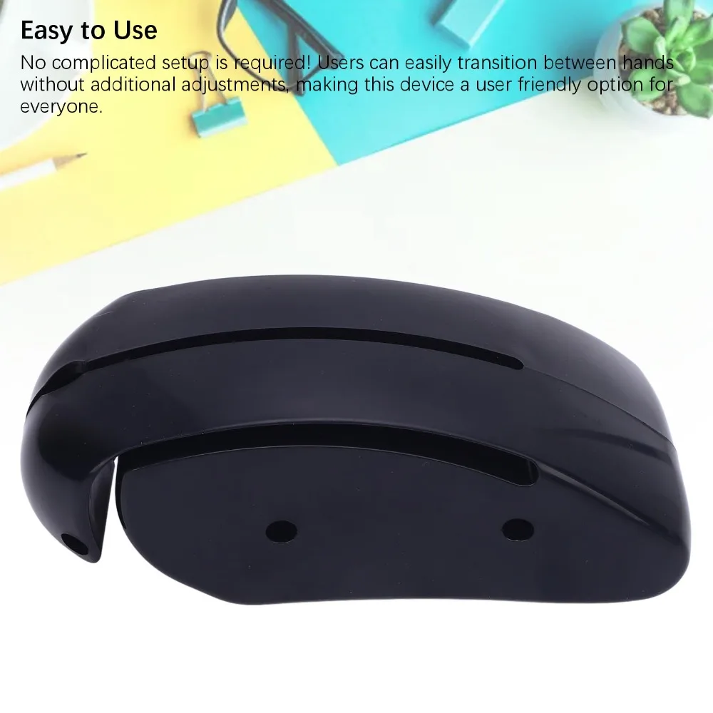 Plastic Material Assistive Writing and Drawing Device Grooved Design Black Color Writing Aid Pen Holder Ergonomic Design