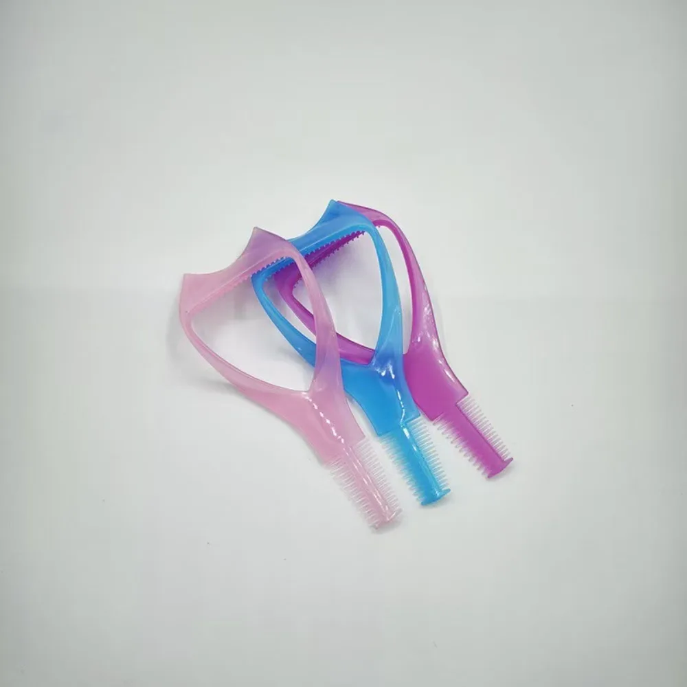 3-in-1-Mascara-Applikator-Vorlage mit Wimpernzange, Schutz und Etui, Eyeliner-Halter, Wimpernhilfe, Augenbrauen-Zeichenwerkzeug