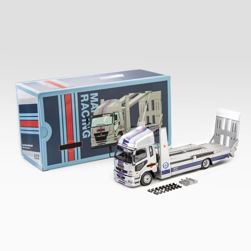 shadow-pro-1-64-fuso-fighter-mk2-alloy-flatbed-car-transporter-model-simulation-toy-desktop-creative-exquisite-gift