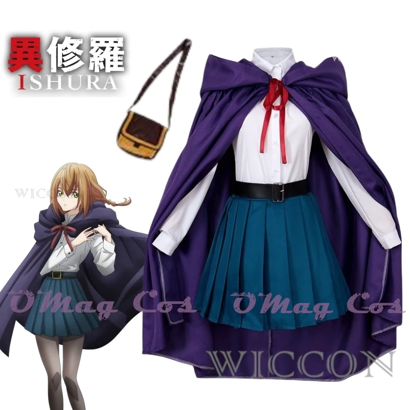 

Anime Ishura Female Cosplay Costume Yuno the Distant Talon Yuno Cosplay Costume Coat Bag Uniform Halloween Party Women