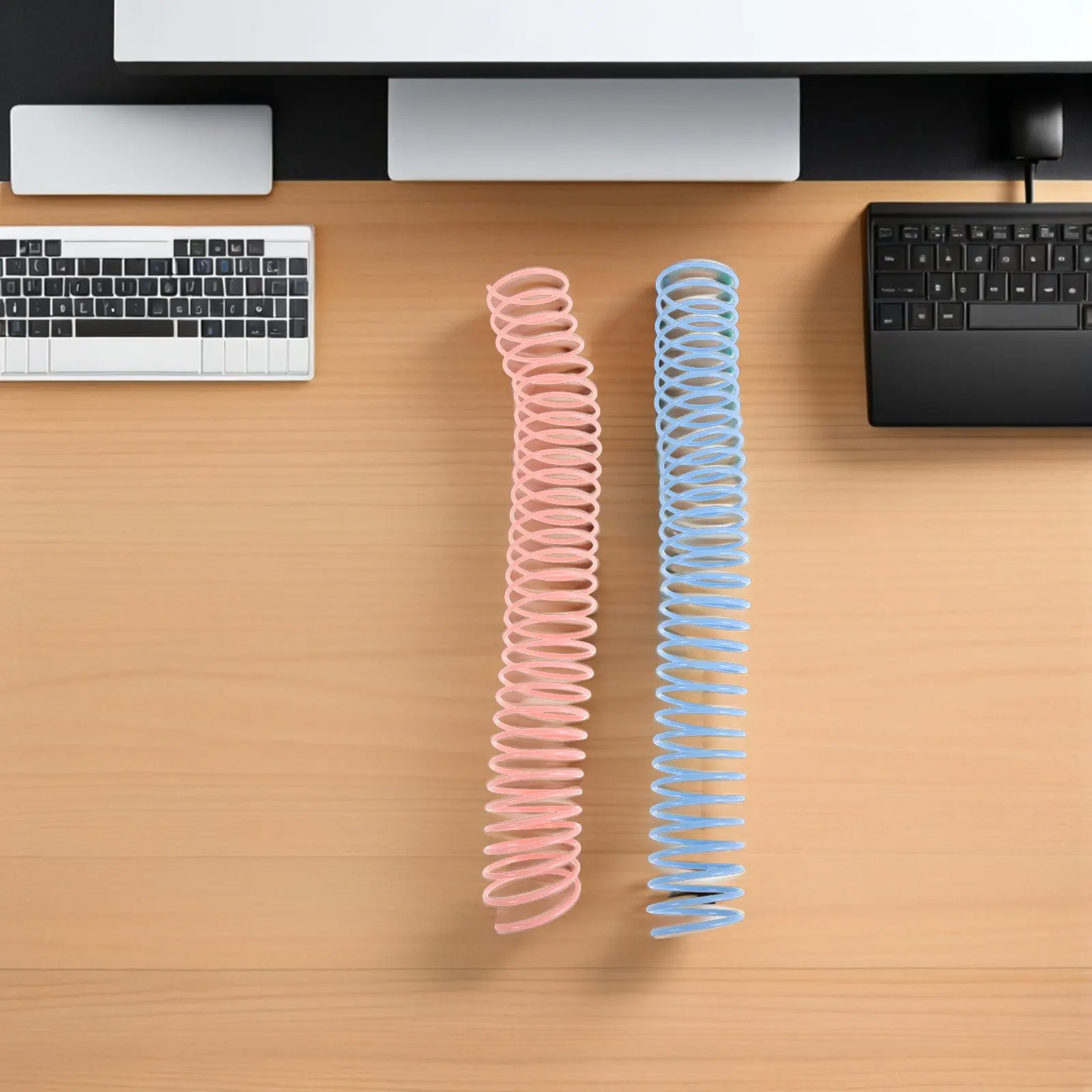 8Pcs Flexible Plastic Spiral Binding Coils 35Mm Secure Spiral Binding Supplies for Loose Leaf Notebooks Reports Calendars