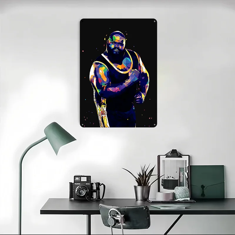 مارك هنري المصارع علامة معدنية جدار الفن بار اكسسوارات للمنزل عناصر الديكور خمر علامات القصدير الرجعية لغرفة الديكور المنزل في #4