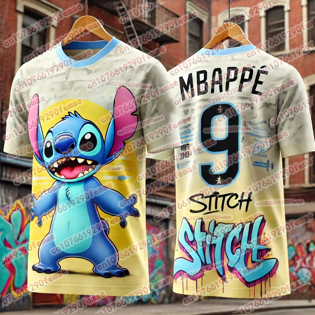 

Stitch & Mbape summer children's T-shirts, comfortable and fashionable parent-child sportswear suitable for hot days