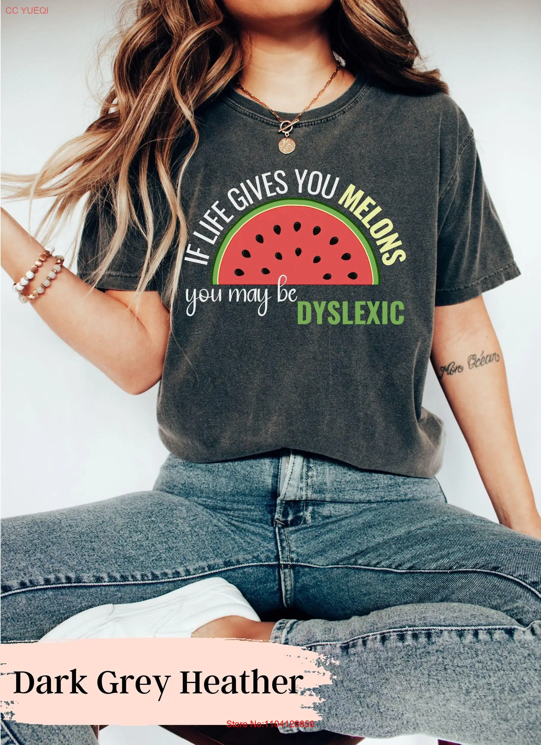 Dyslexia T Shirt If Life Gives you Melons Literacy Education Reading Teacher Phonemic Awareness Phonics