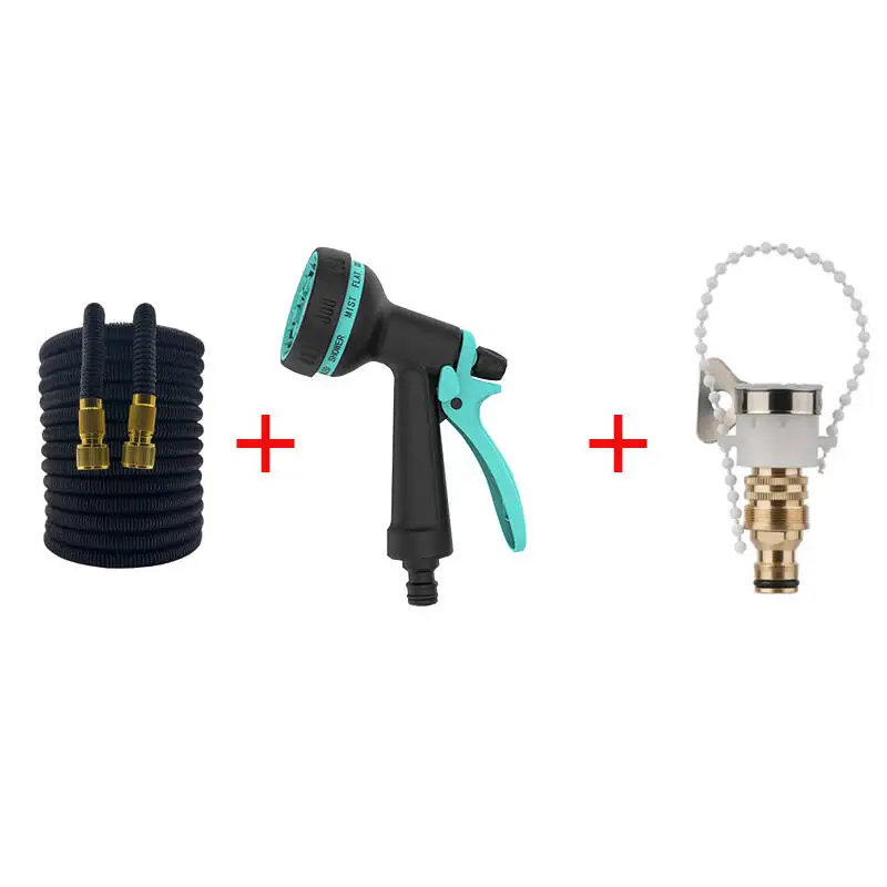 25FT-100FT Extensible Magic Hose Flexible Garden Hose Wash Car High Pressure Water Gun Courtyard Irrigation Watering Water Pipe