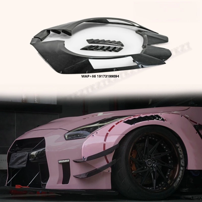 

For High Quality Carbon Fiber GTR R35 CBA DBA LBV2 Style Wide Front Fender