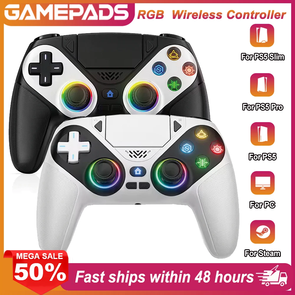 Image of Gamepad für Playstation 5, kabelloser Controller, PS5-Konsole, Gaming-Controller mit Turbo Dual Sense Vibrationsprogrammierung