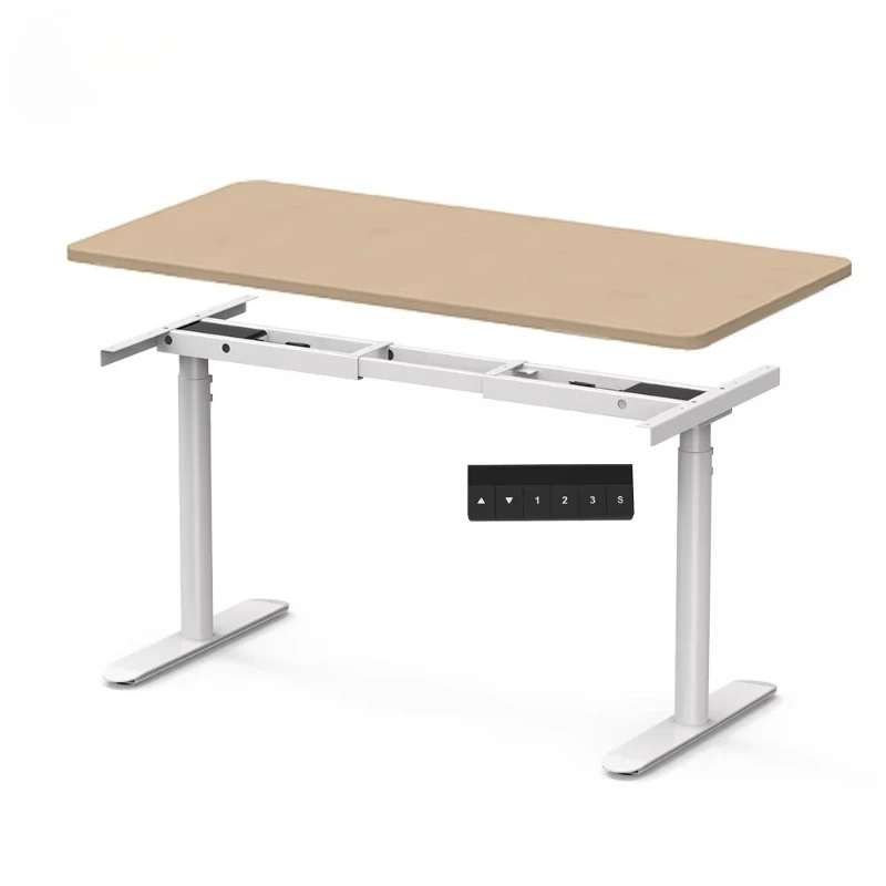 2DF2 Round Shape Lifting Column Adjustable Height Standing Desk Frame Height Adjustable Office Table Dual Motors