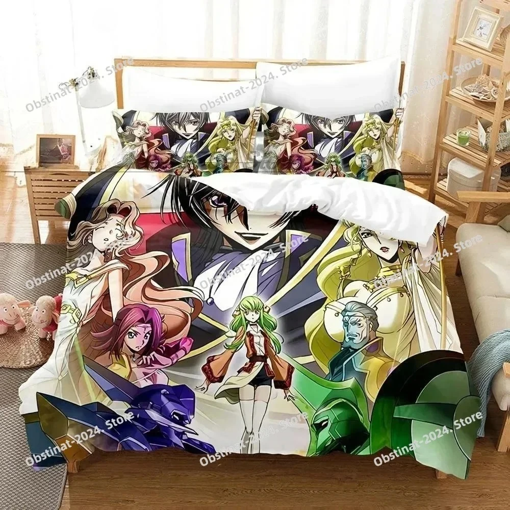 

Fashion 3D Anime Code Geass Bedding Set Duvet Cover Full Queen King Size Pillowcase Bed Printed Aldult Kid Bedroom Single Twin