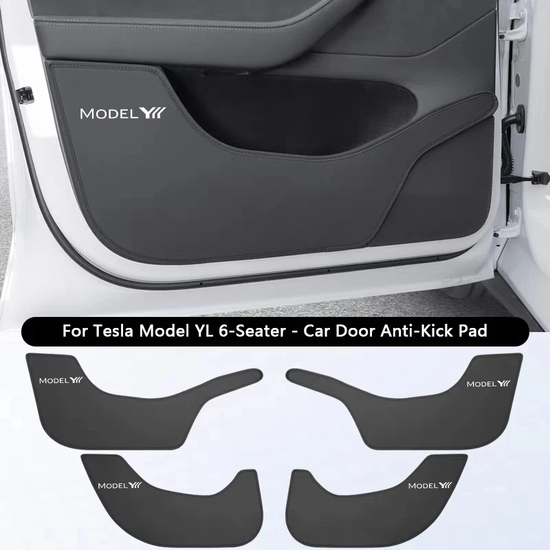 Für Tesla Model Y Juniper Model YL Model 3 Auto-Tür-Anti-Kick-Pad Leder-Seitentürpaneel-Schutz Anti-Kratz-Autodekoration – Detail 7
