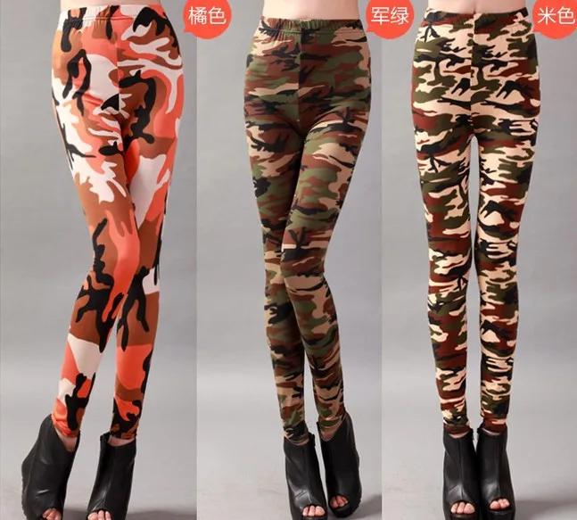 Women Sexy Camouflage Leggings Fitness Military Army Green Leggings Workout Pants  Leggins women Imitation  jeans pants