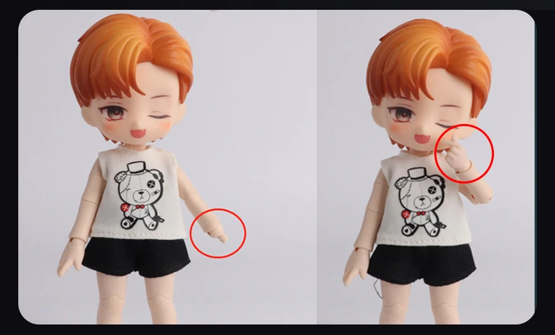 1/12bjd Körper Tier Körper Katze Bär Kugelgelenk Körper Ersatz Hand Gelenk Körper Zubehör Für UF Puppe, OB11, GSC, NendoroidsHead – Detail 9