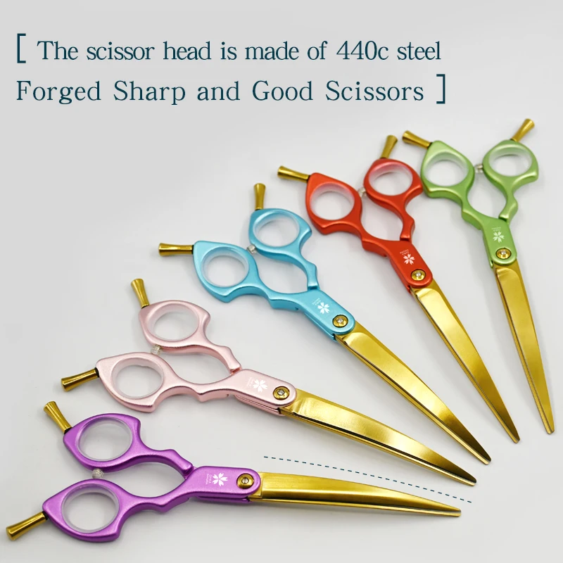 Imagem -04 - Golden Trimming Scissors para Pet Curved Scissors para Dog Household Trimming Artefato Teddy Household