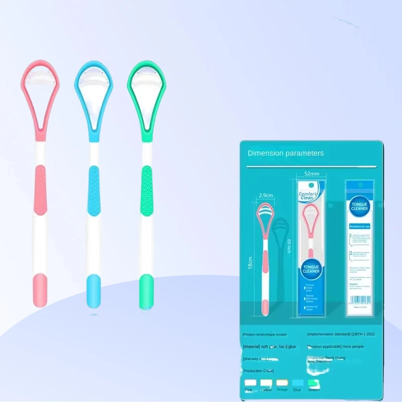 

Tongue Cleaning for Adult Reusable Double-Sided Scraper Brush Scraper Oral Care Keep Fresh Breath Tongue Cleaner Scraper Brush