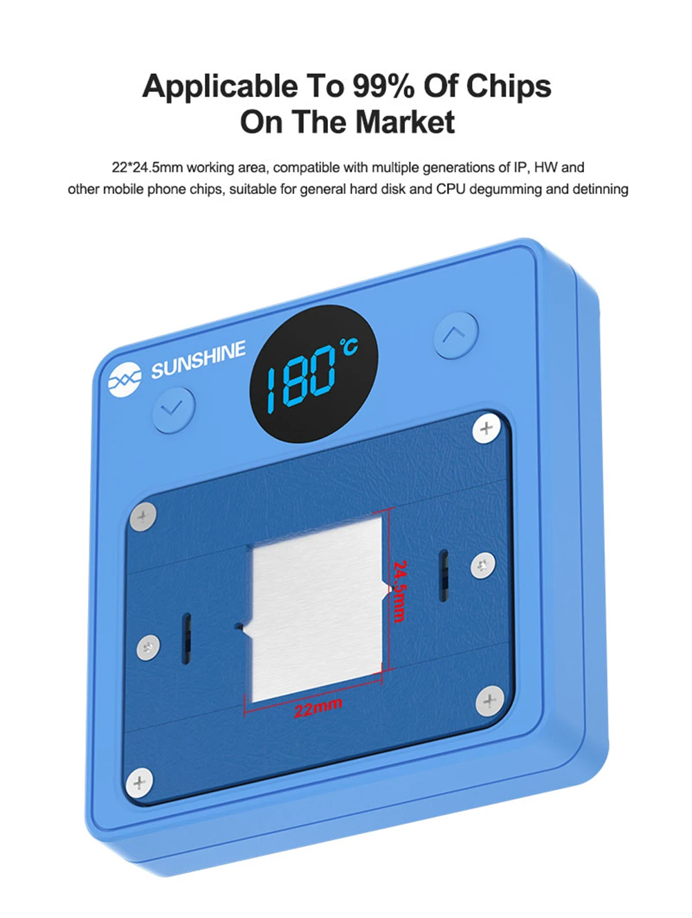 SUNSHINE SS-T12C Chip Heating Station for iPhone Samsung Redmi Hard Disk CPU Degumming Glue Remover Mobile Phone Repair Tools