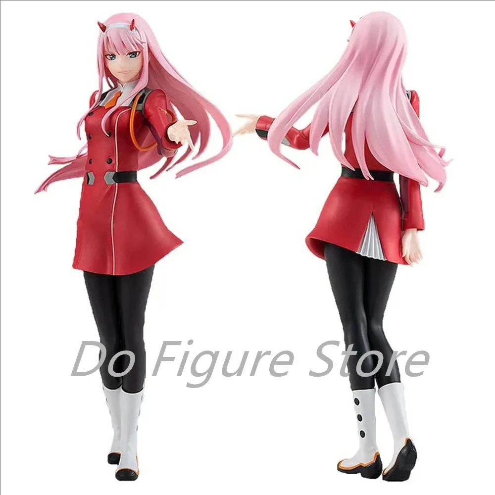 17CM DARLING in the FRANXX National Team Zero Two Beautiful girl uniformed killer Statues PVC Figures Ornament Doll Model Toys