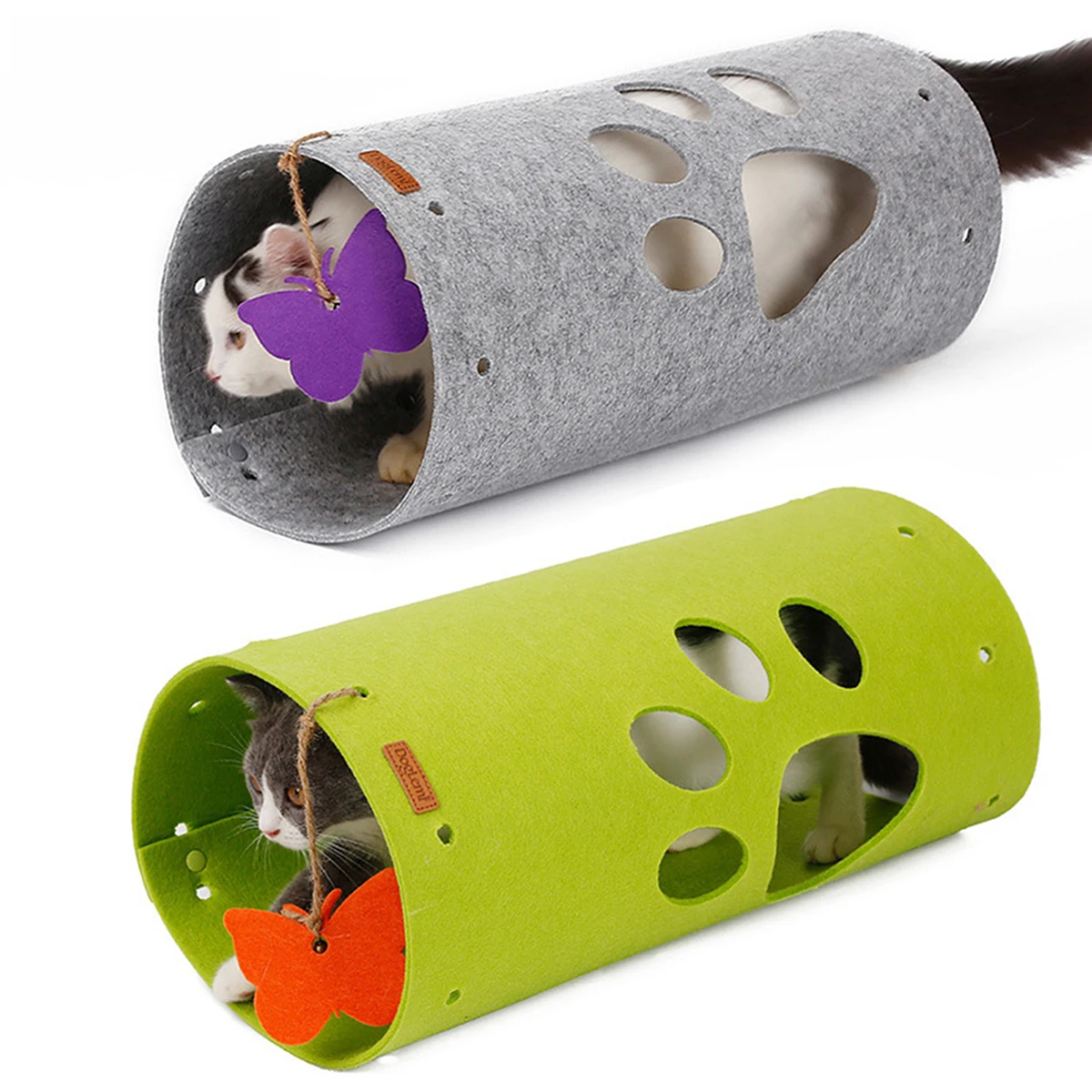

Pet Cat Tunnel 2 holes Playing Tube DIY Collapsible Aisle Toy Fun Dog Rabbit Ferret Guinea Pig Puppy Kitten Outdoor Garden Yard