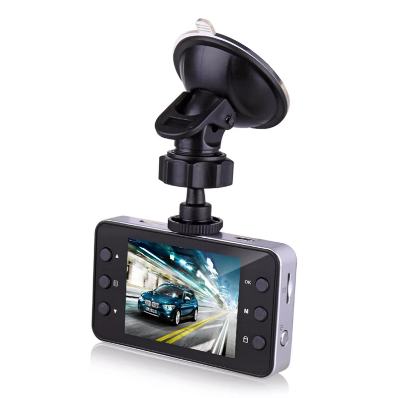 K6000 2.3 inch 90 Degrees Wide Angle Full HD 720P Video Car DVR Support TF Card Motion Detection with 2 Night Vision Fill Light