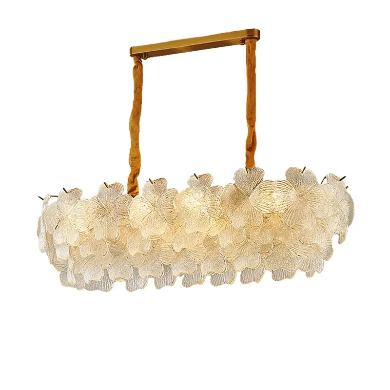 

Cream wind four-leaf clover crystal princess room chandelier French warm flower dining room living room master bedroom